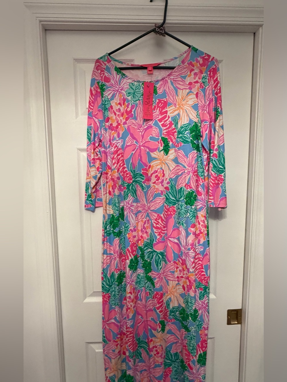 NWT Lilly Pulitzer Morgann Maxi in "Tigers Lair" print with 3/4 sleeves Size XL